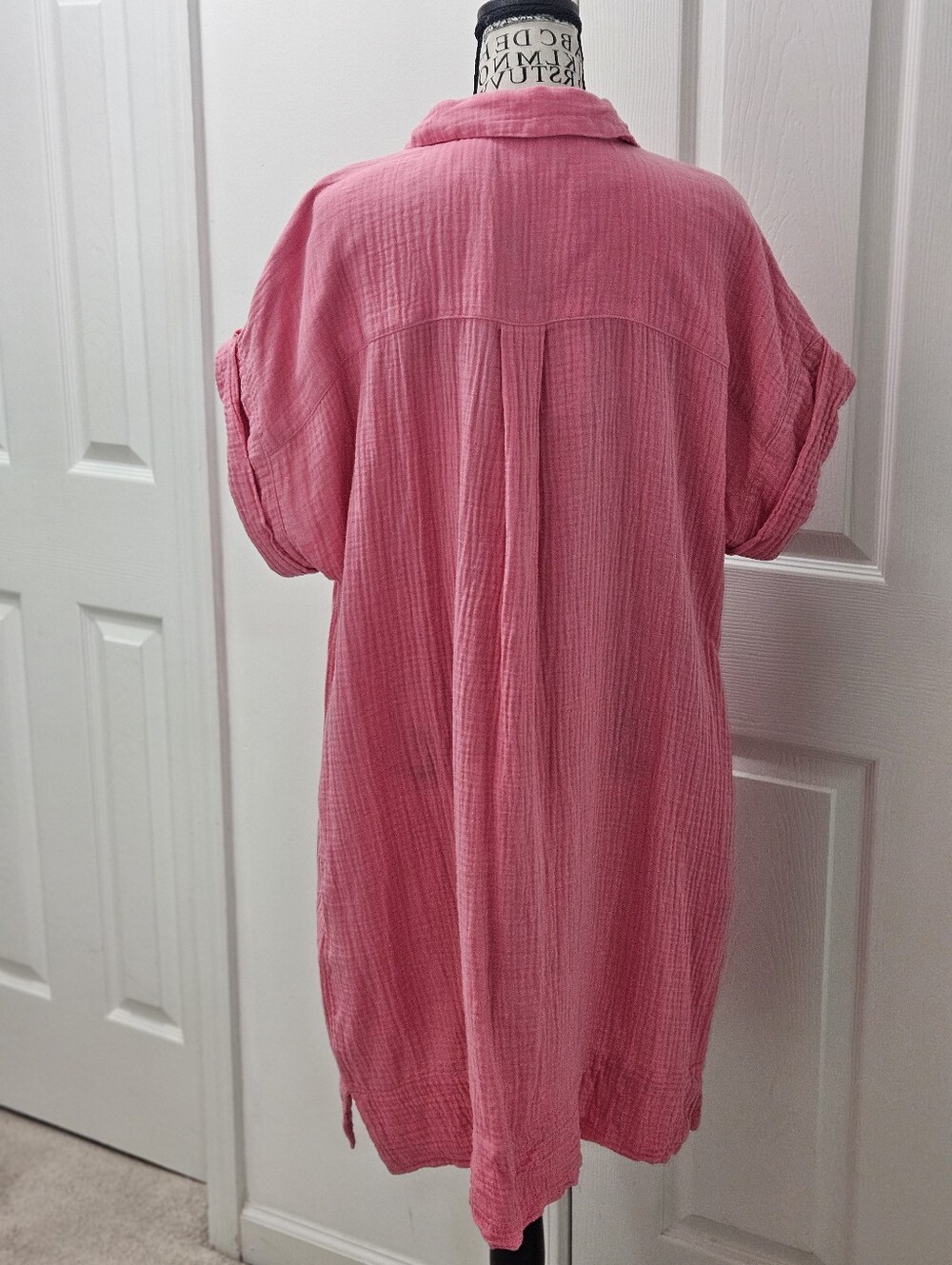 J. Crew Bubblegum Pink Cotton Gauze Tunic Dress XXL - Picture 3 of 7